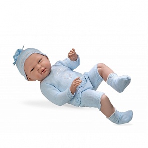 Виниловый пупс из серии Arias Elegance в голубом костюмчике с кристаллами Swarowski, 52 см. (Arias, Т59292)